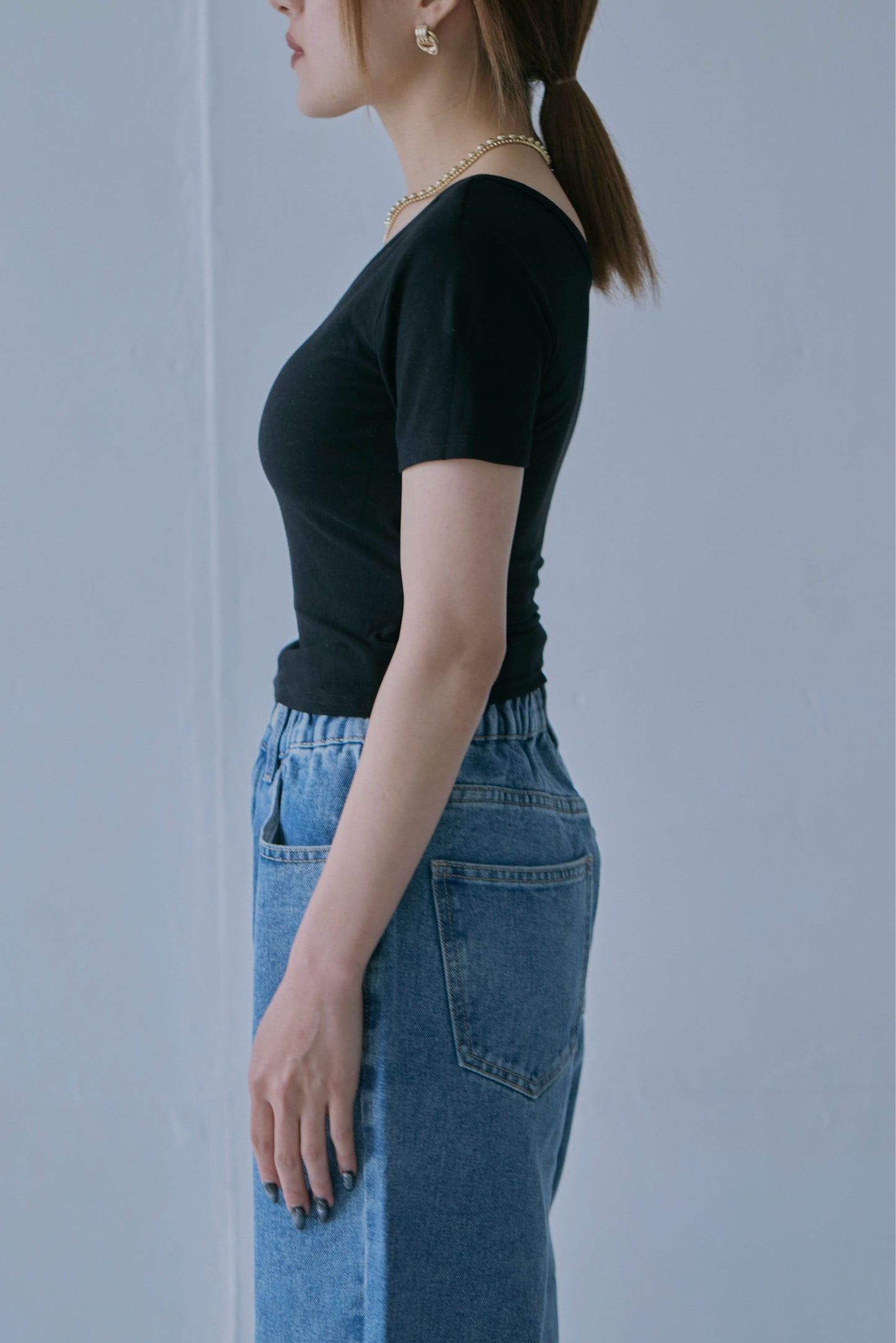 Padded Cropped T-shirt