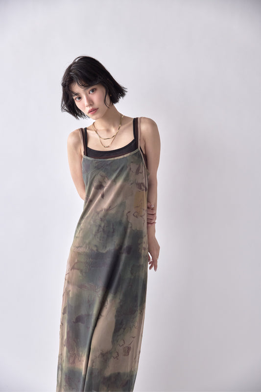 Layered Marble Cami Dress