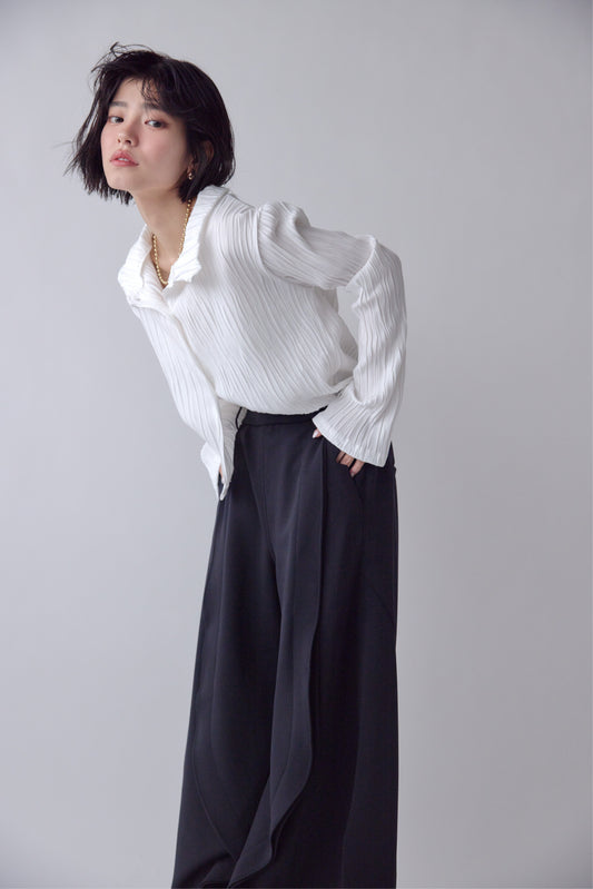 Striped Pleated Shirt