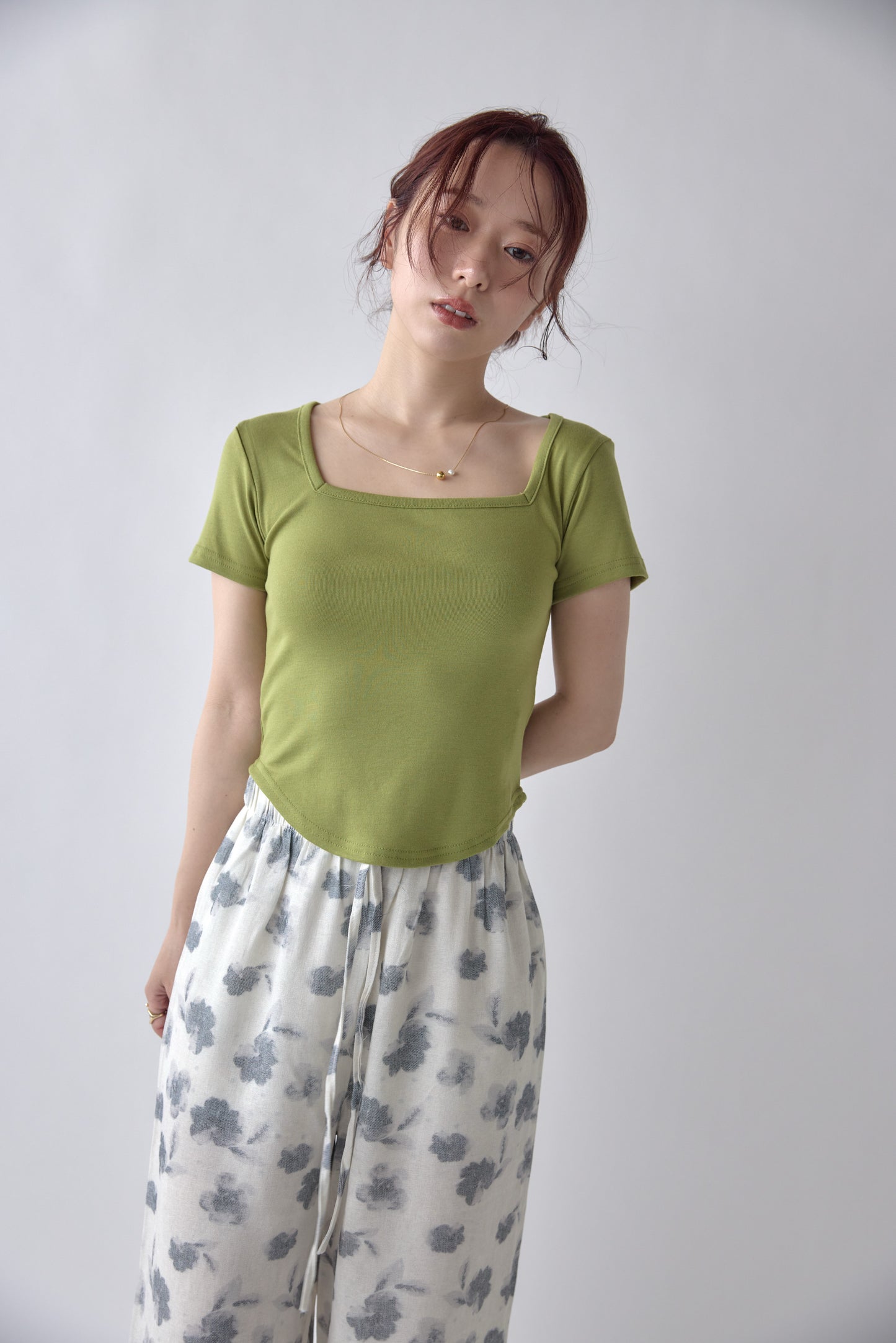 Soft Flower Easy Pants