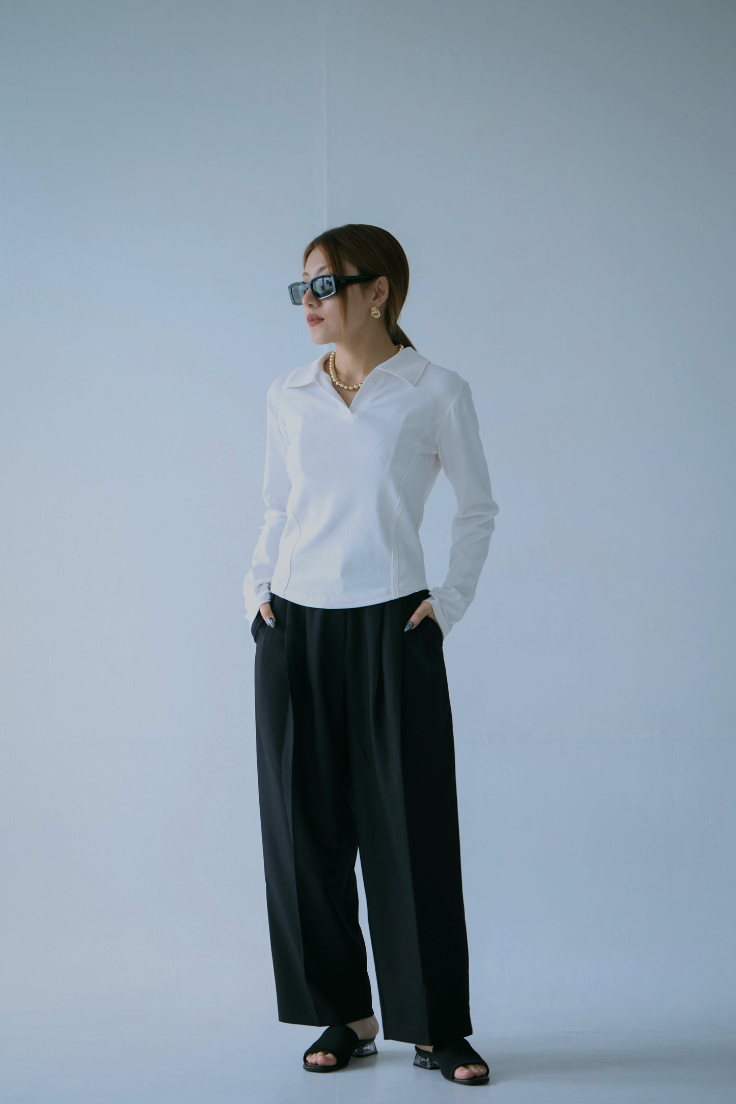 Two-line Collared Shirt