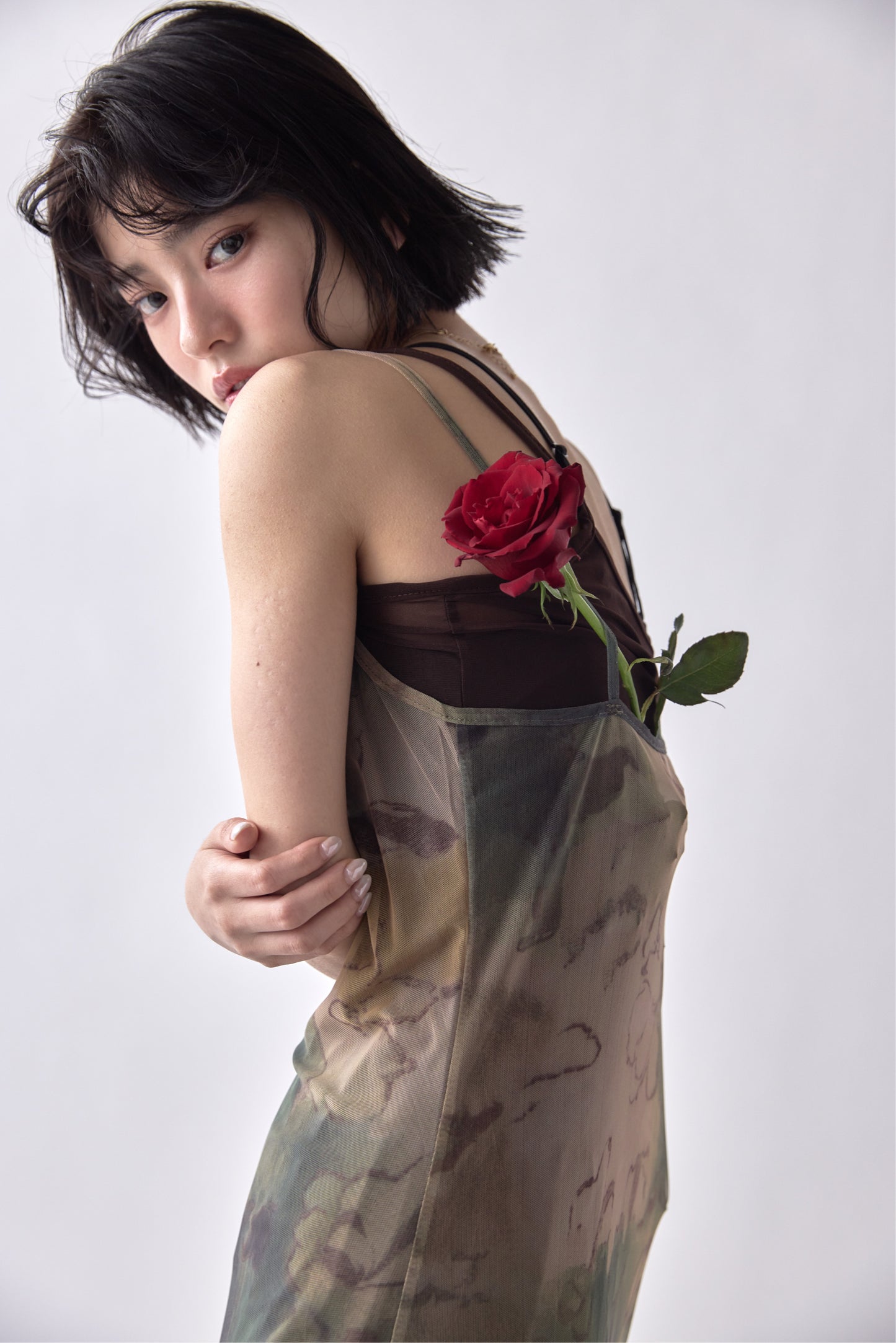 Layered Marble Cami Dress