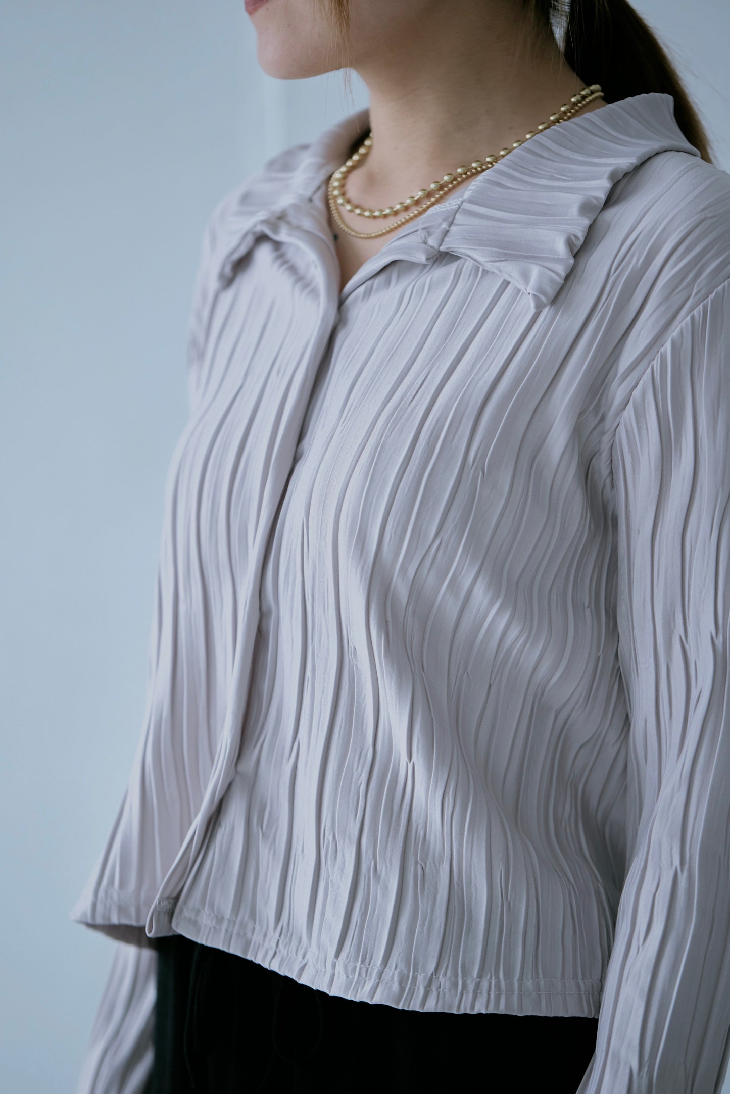 Striped Pleated Shirt