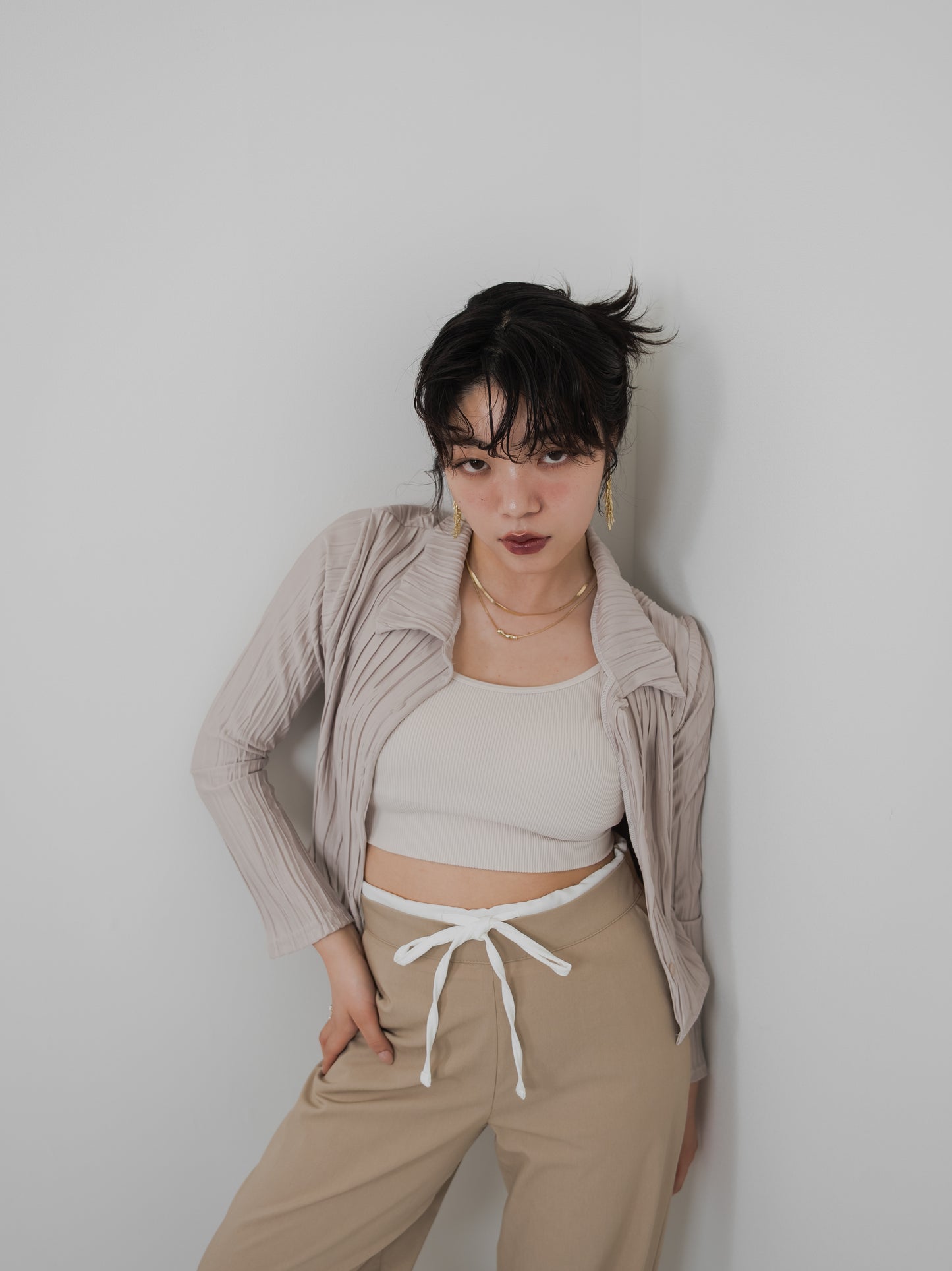 Striped Pleated Shirt