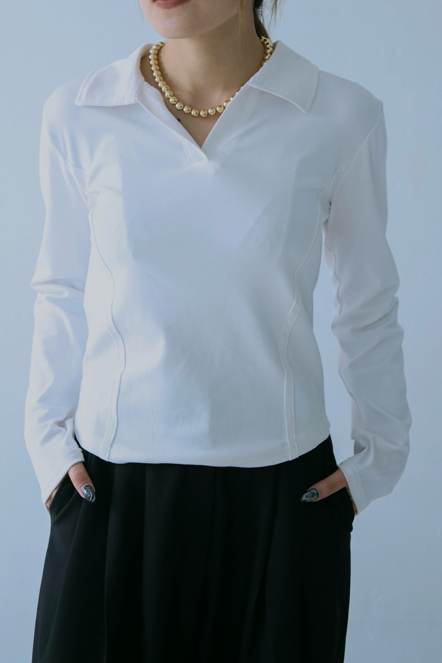 Two-line Collared Shirt
