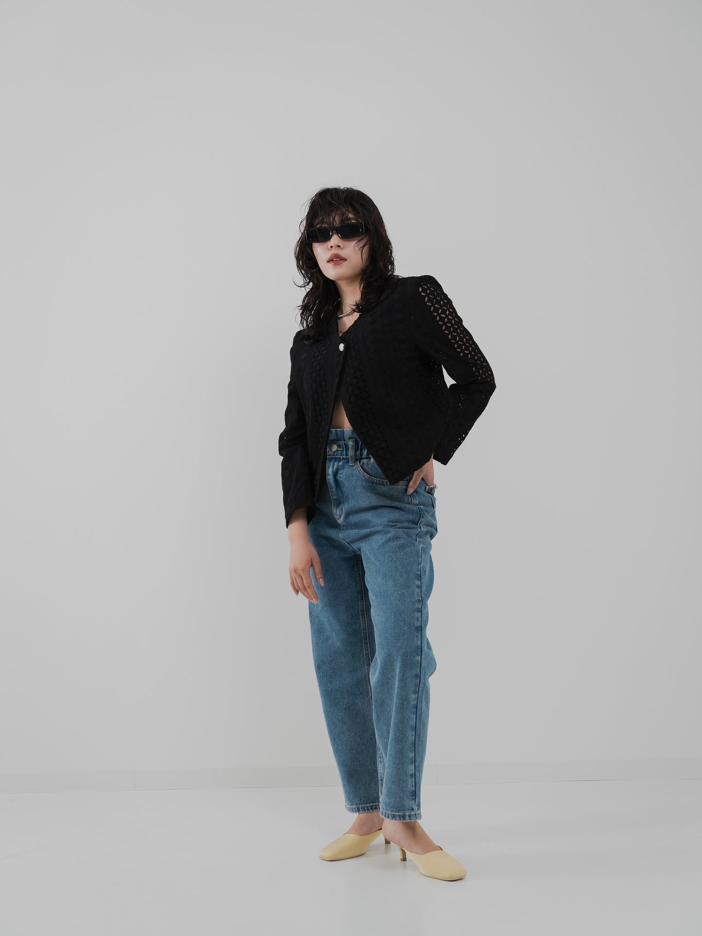 Embroidered lace jacket