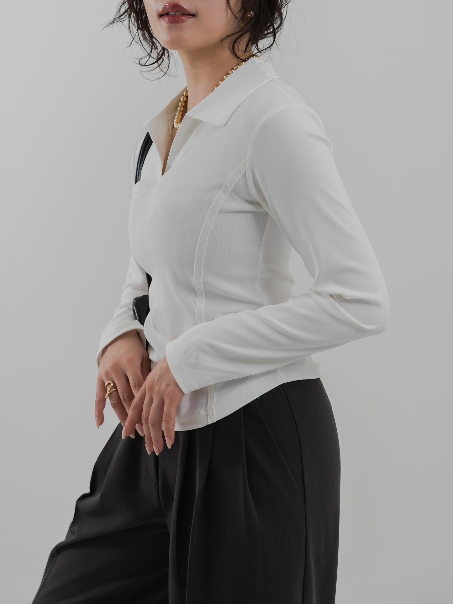 Two-line Collared Shirt