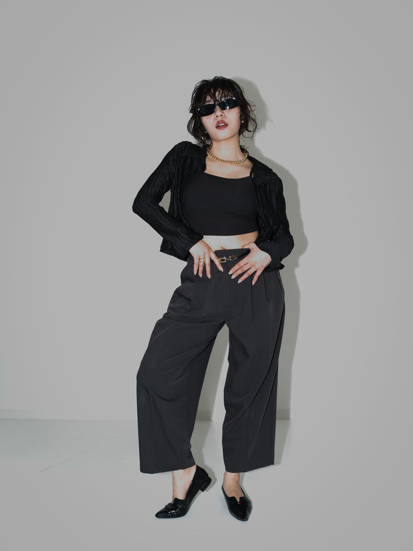 Striped Pleated Shirt