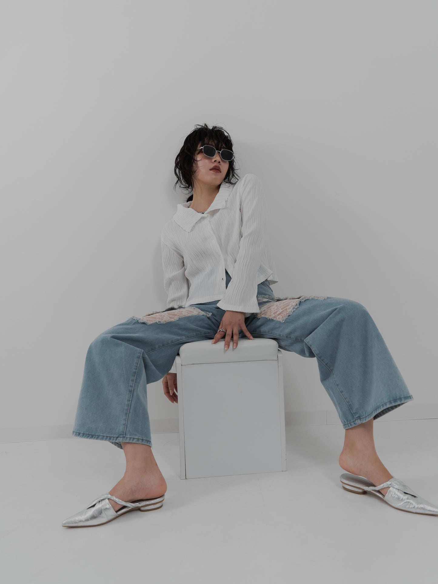 Striped Pleated Shirt