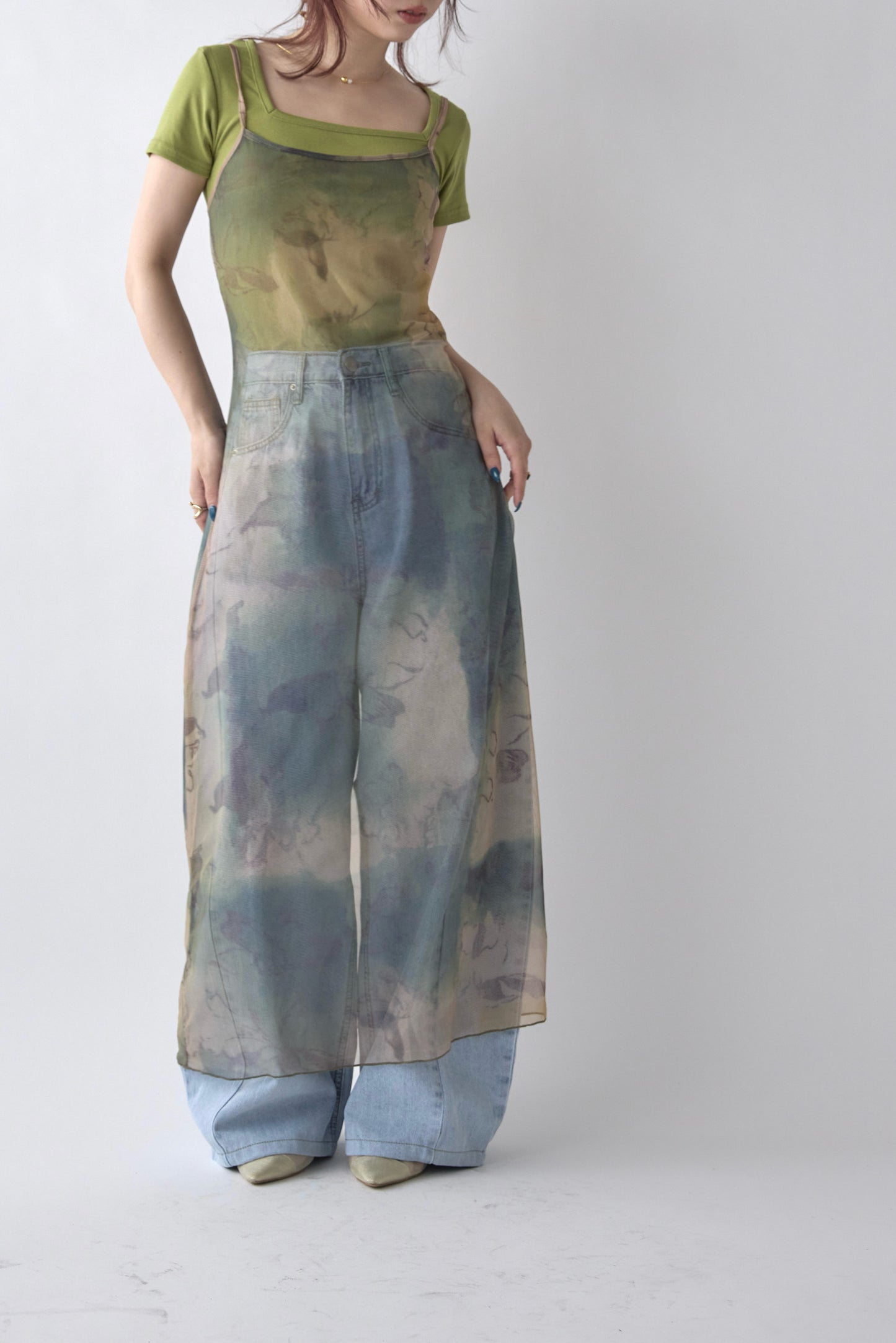 Layered Marble Cami Dress