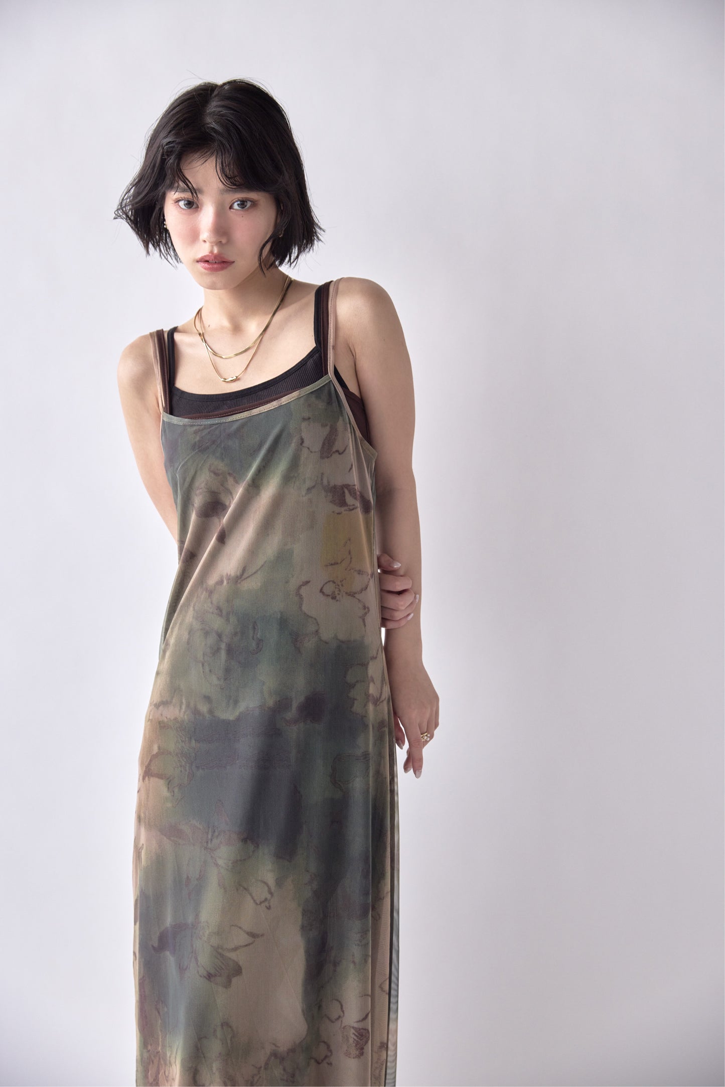 Layered Marble Cami Dress