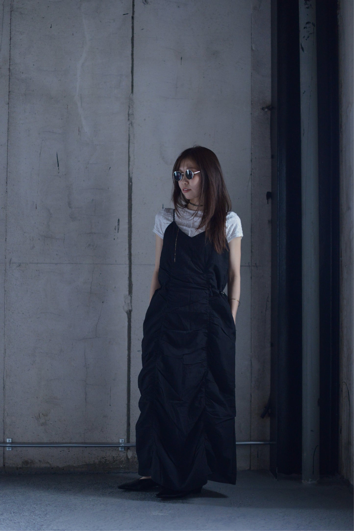Adjustable Shirred Dress