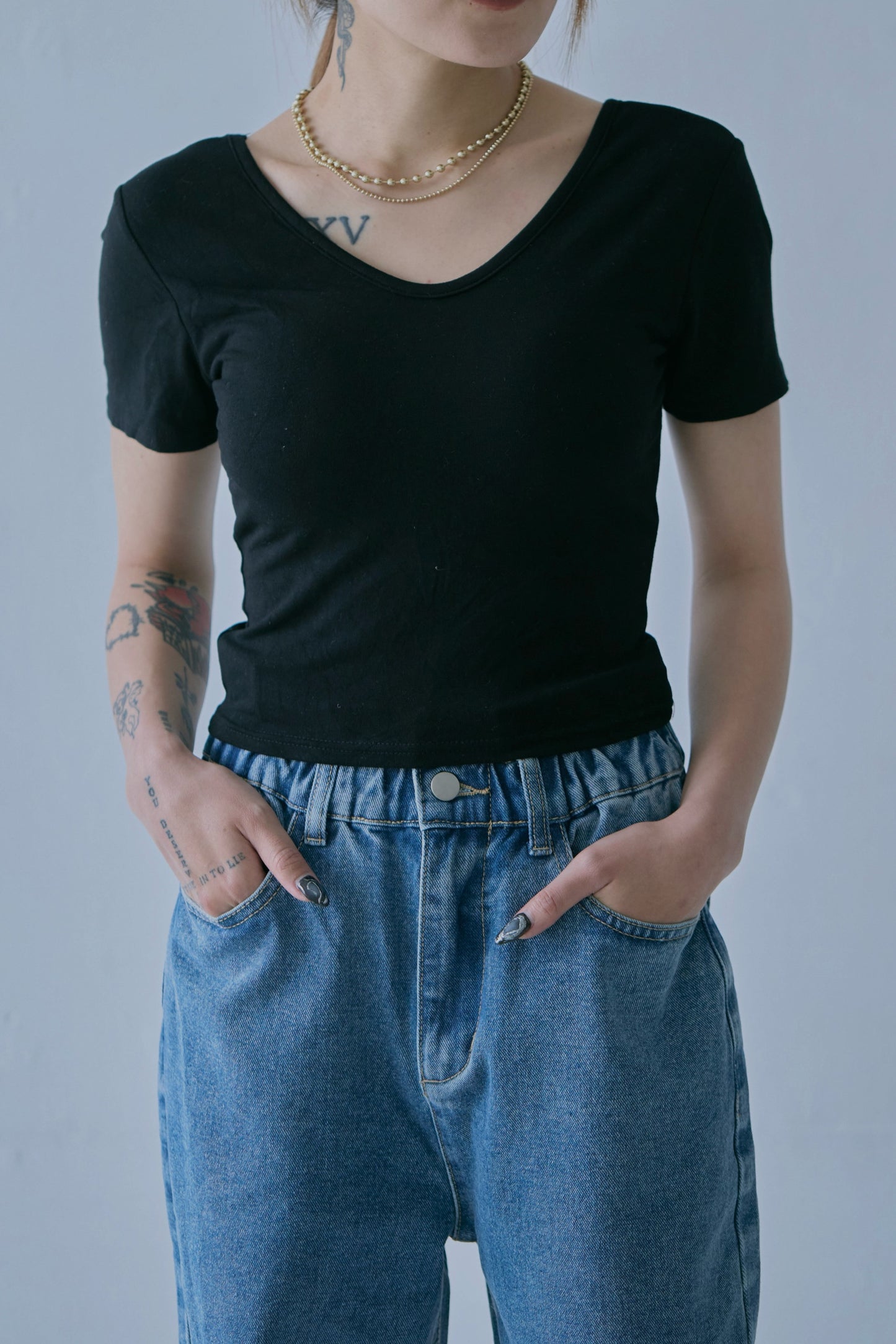 Padded Cropped T-shirt　