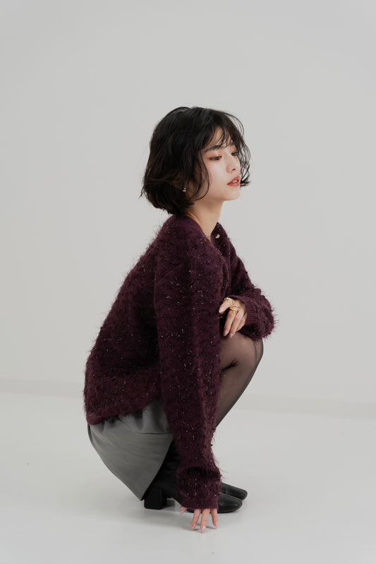 V-neck Glitter Knit