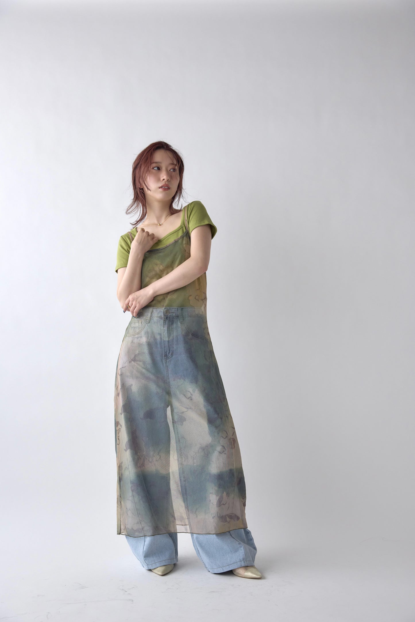 Layered Marble Cami Dress