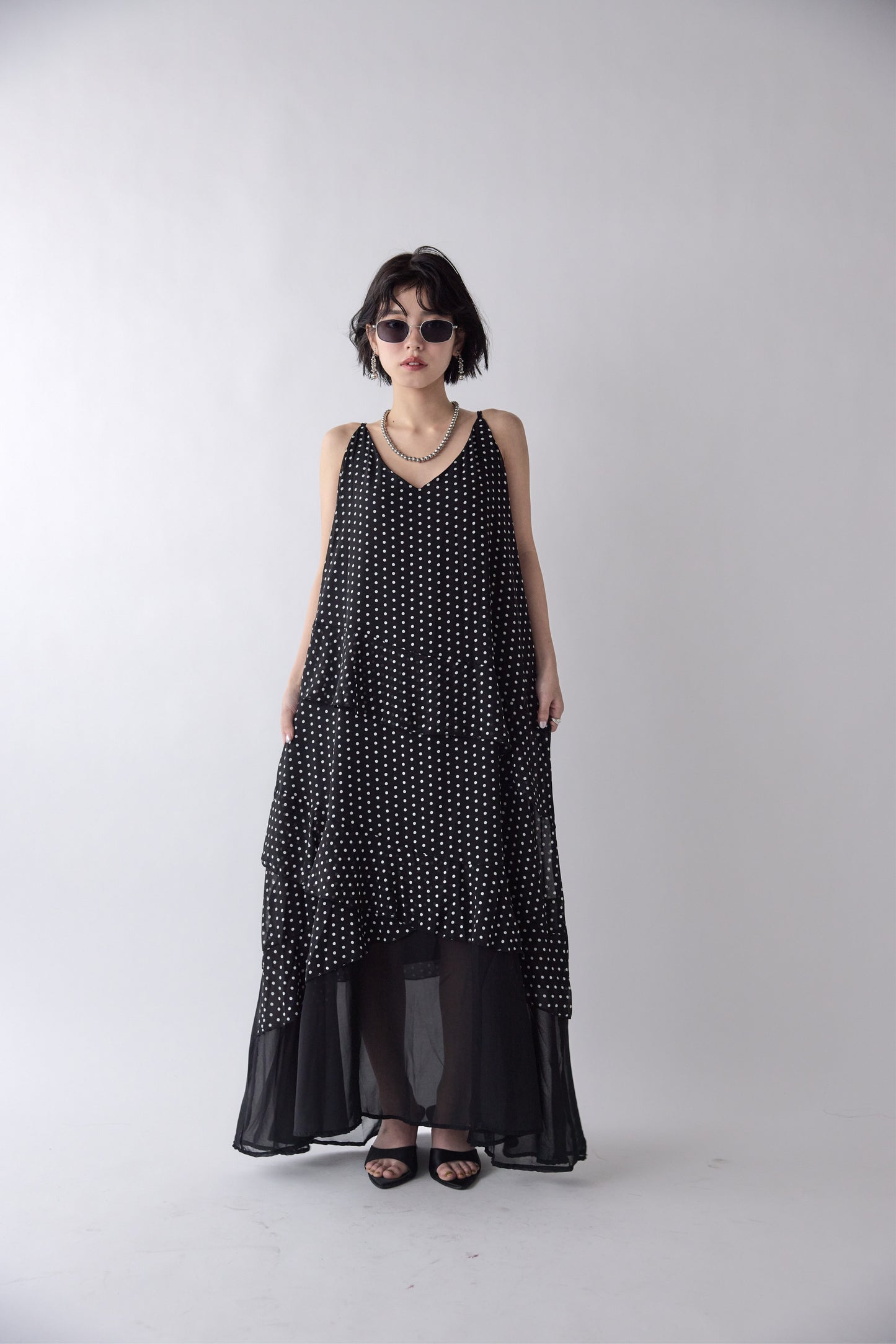 Dot Chiffon Cami Dress