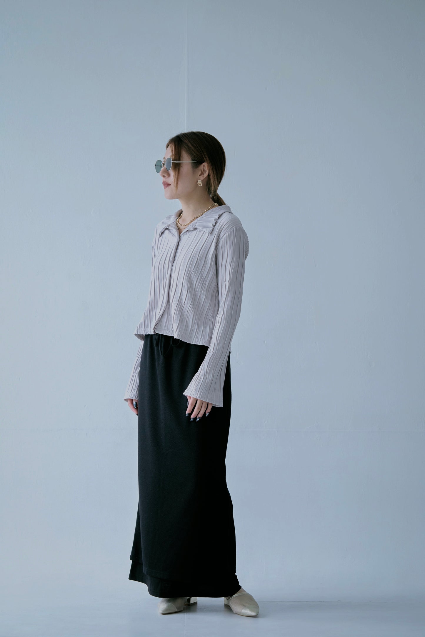 Striped Pleated Shirt