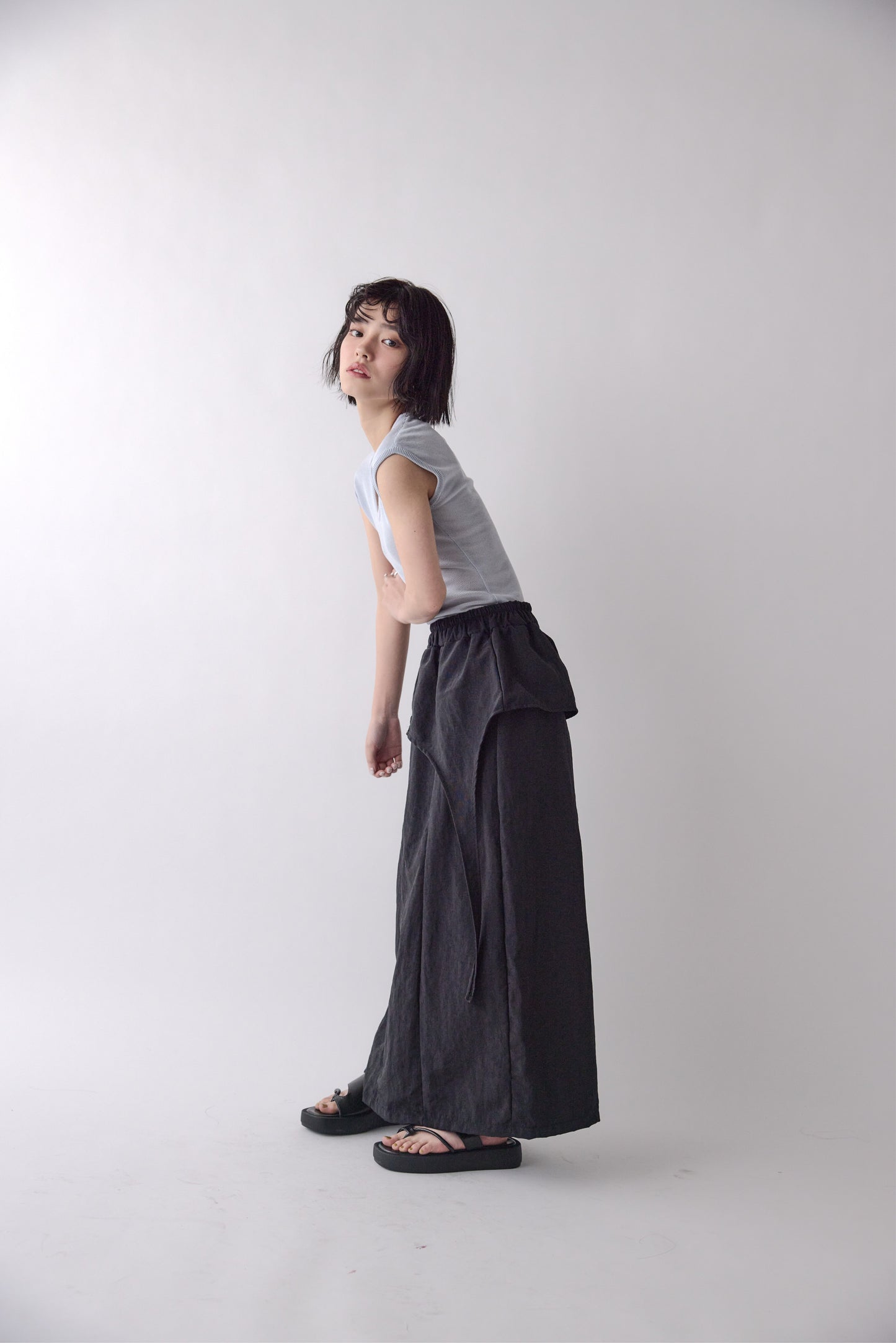 Double Wrap Button Skirt