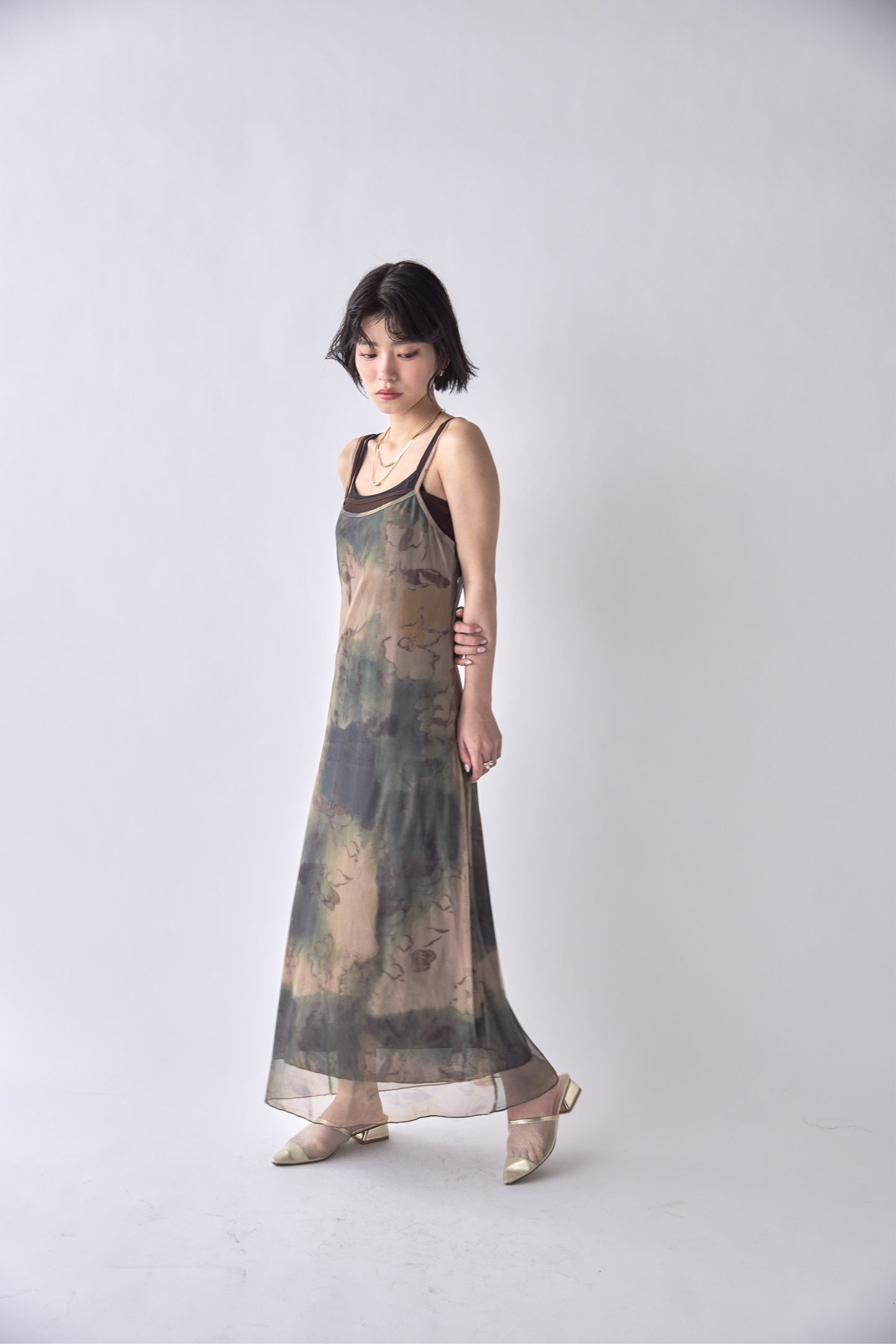 Layered Marble Cami Dress