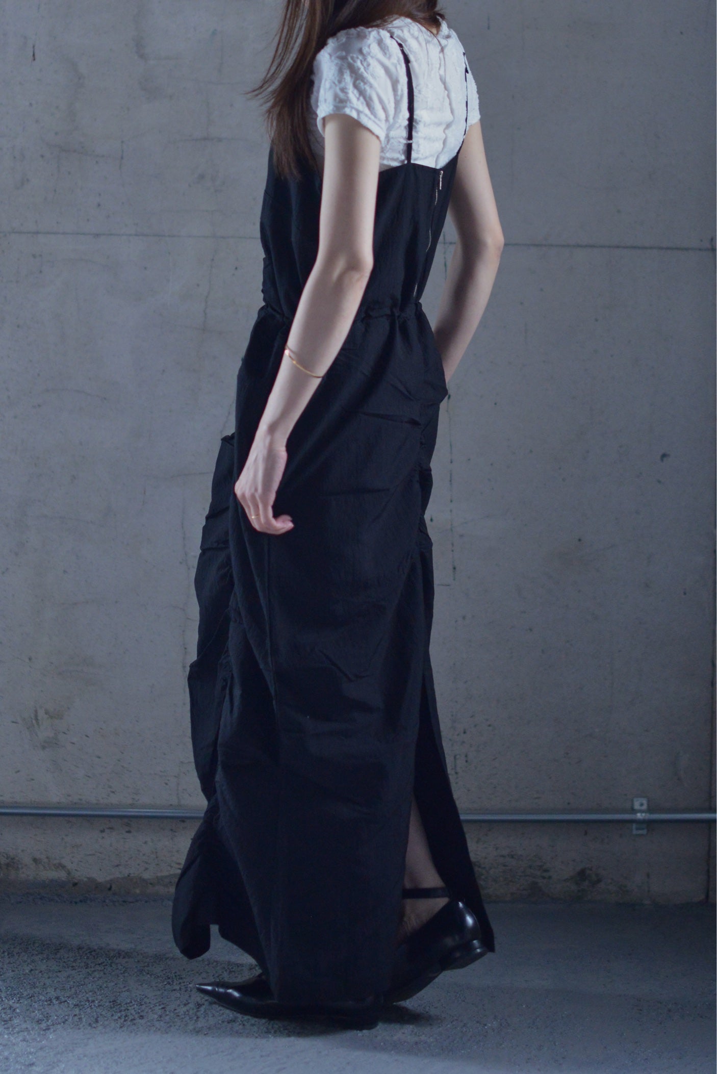 Adjustable Shirred Dress