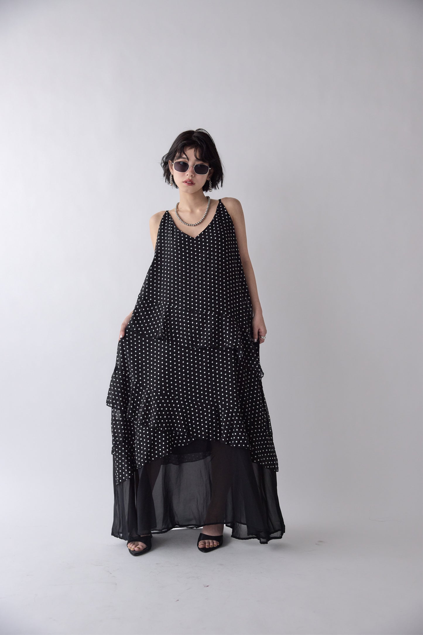 Dot Chiffon Cami Dress