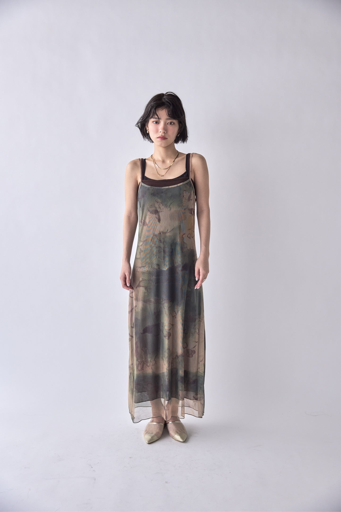 Layered Marble Cami Dress