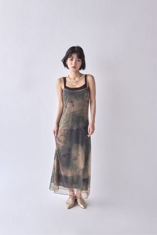 Layered Marble Cami Dress