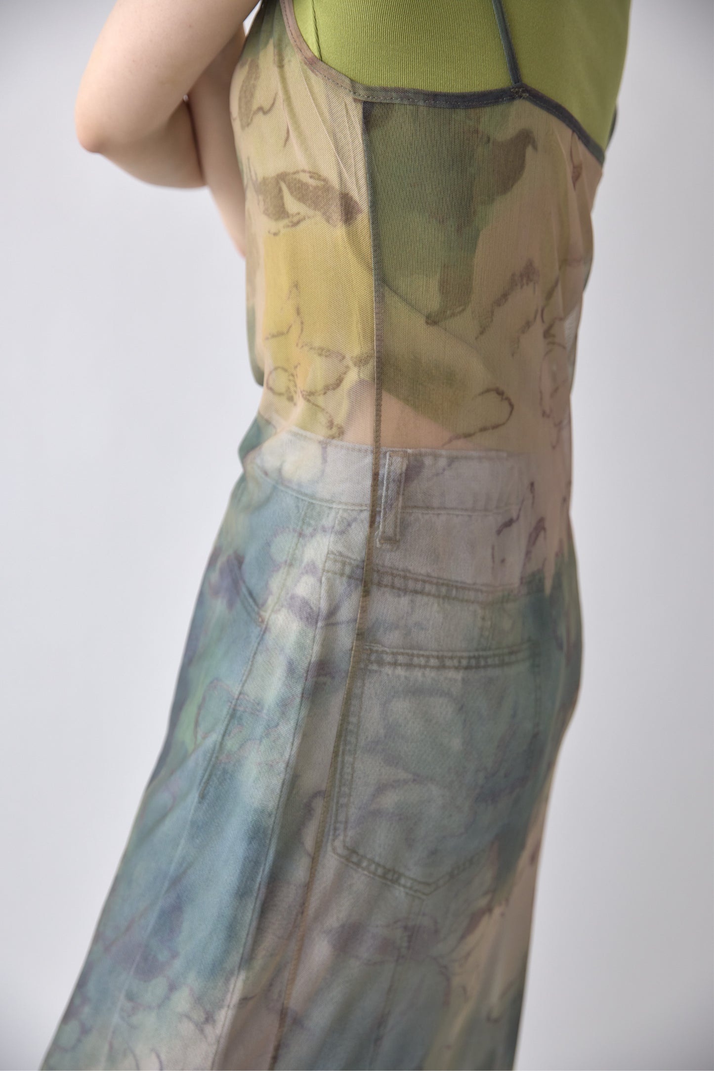 Layered Marble Cami Dress