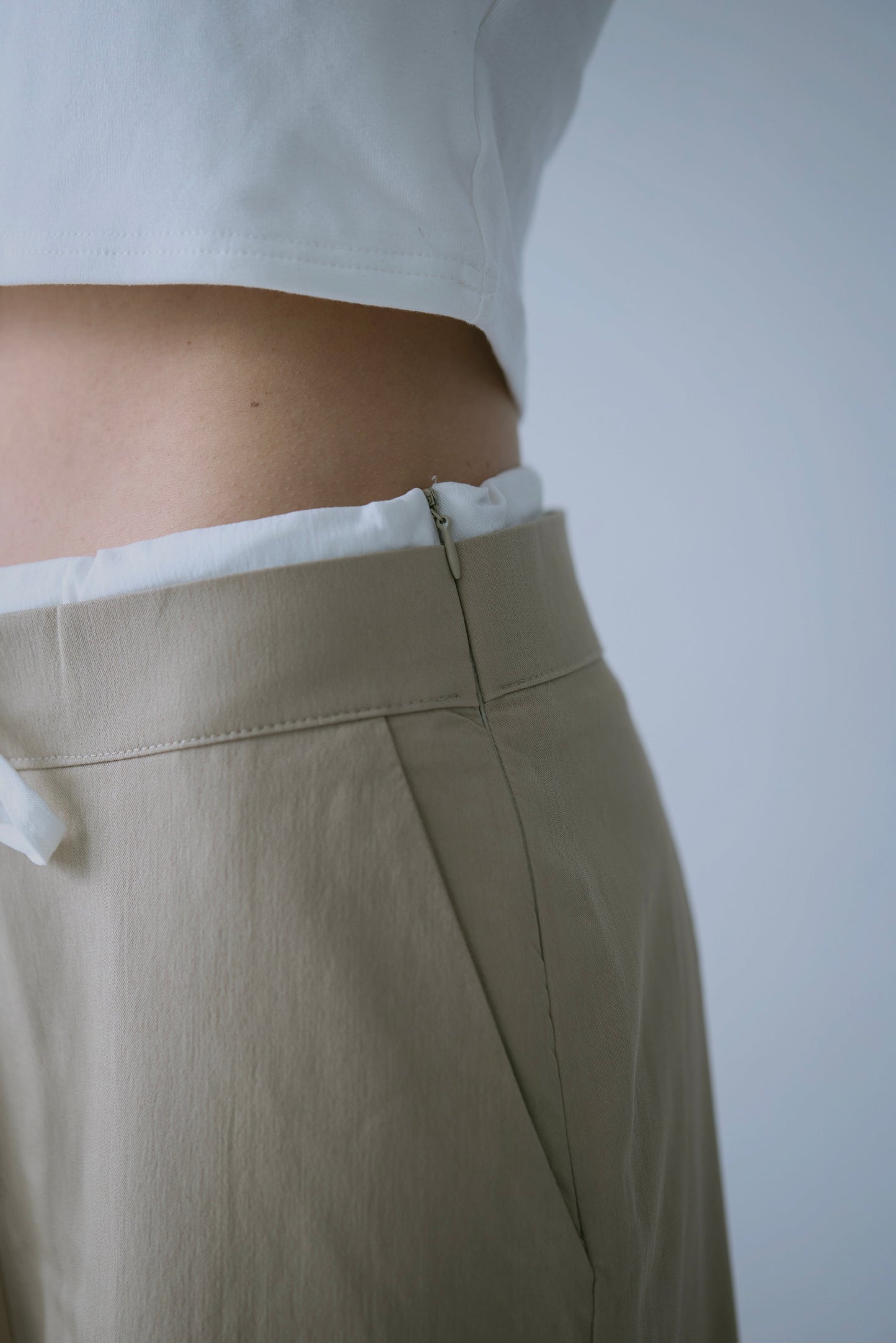 Waist Layered Slacks Pants