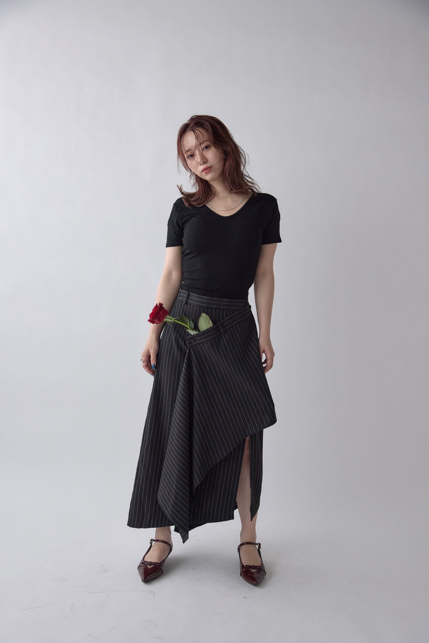 Asymmetry Wrap Skirt