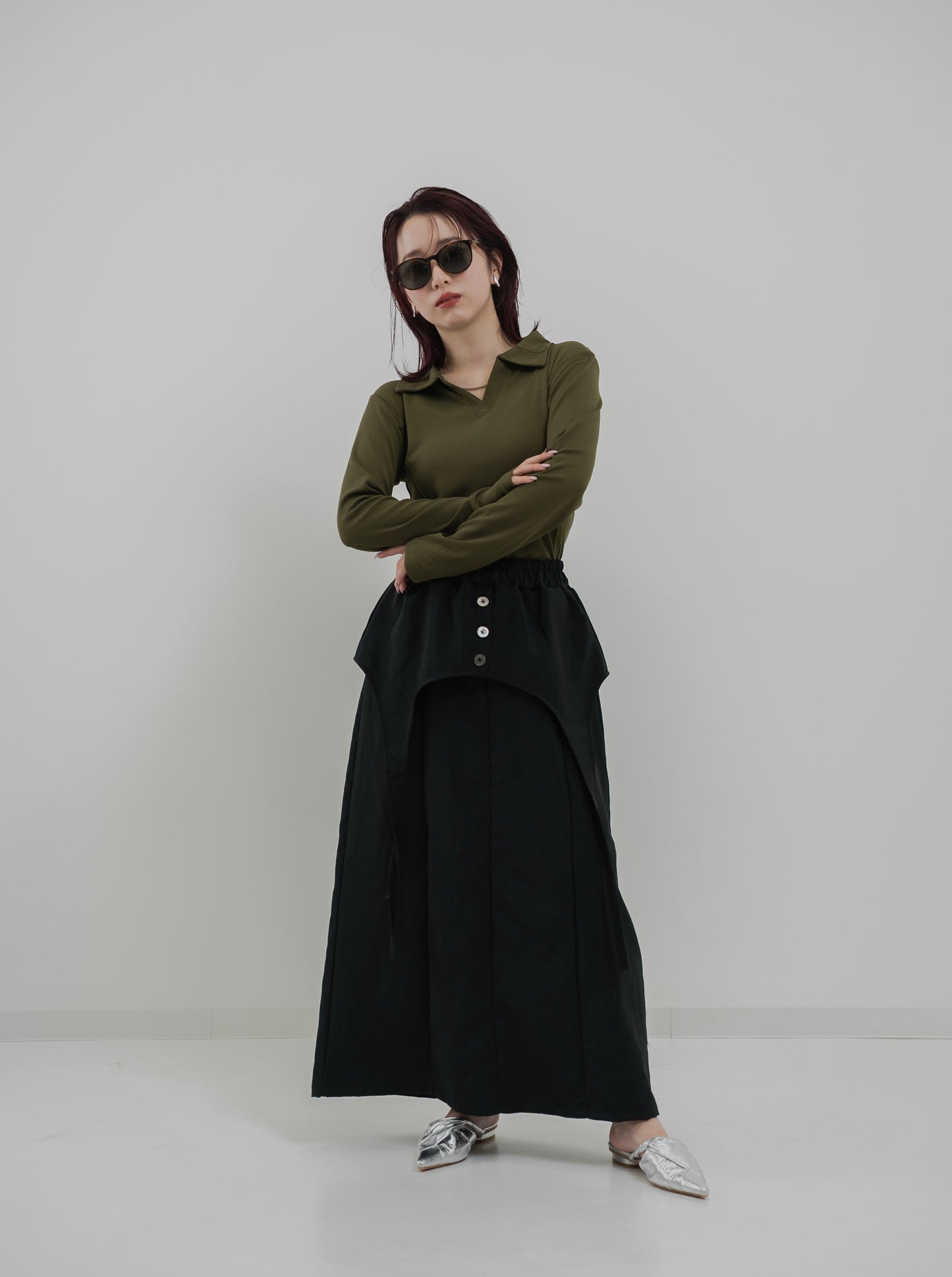 Two-line Collared Shirt