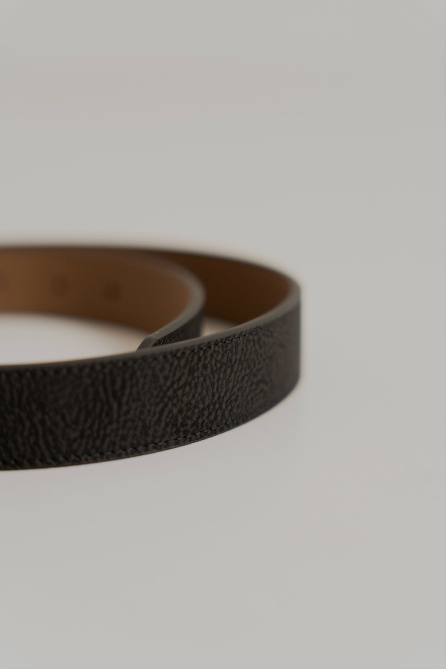 Oval Gold Buckle Leather Belt