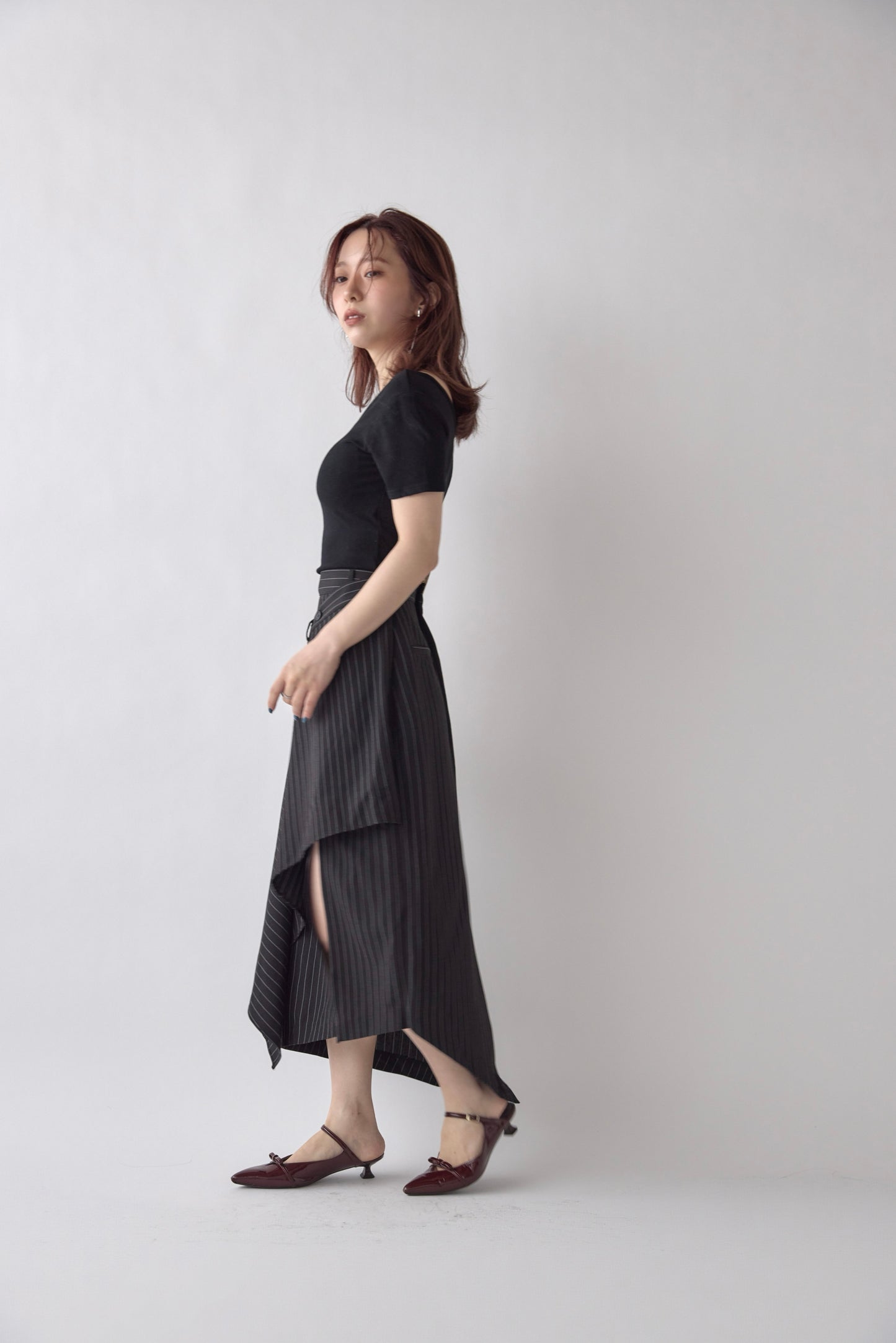 Asymmetry Wrap Skirt