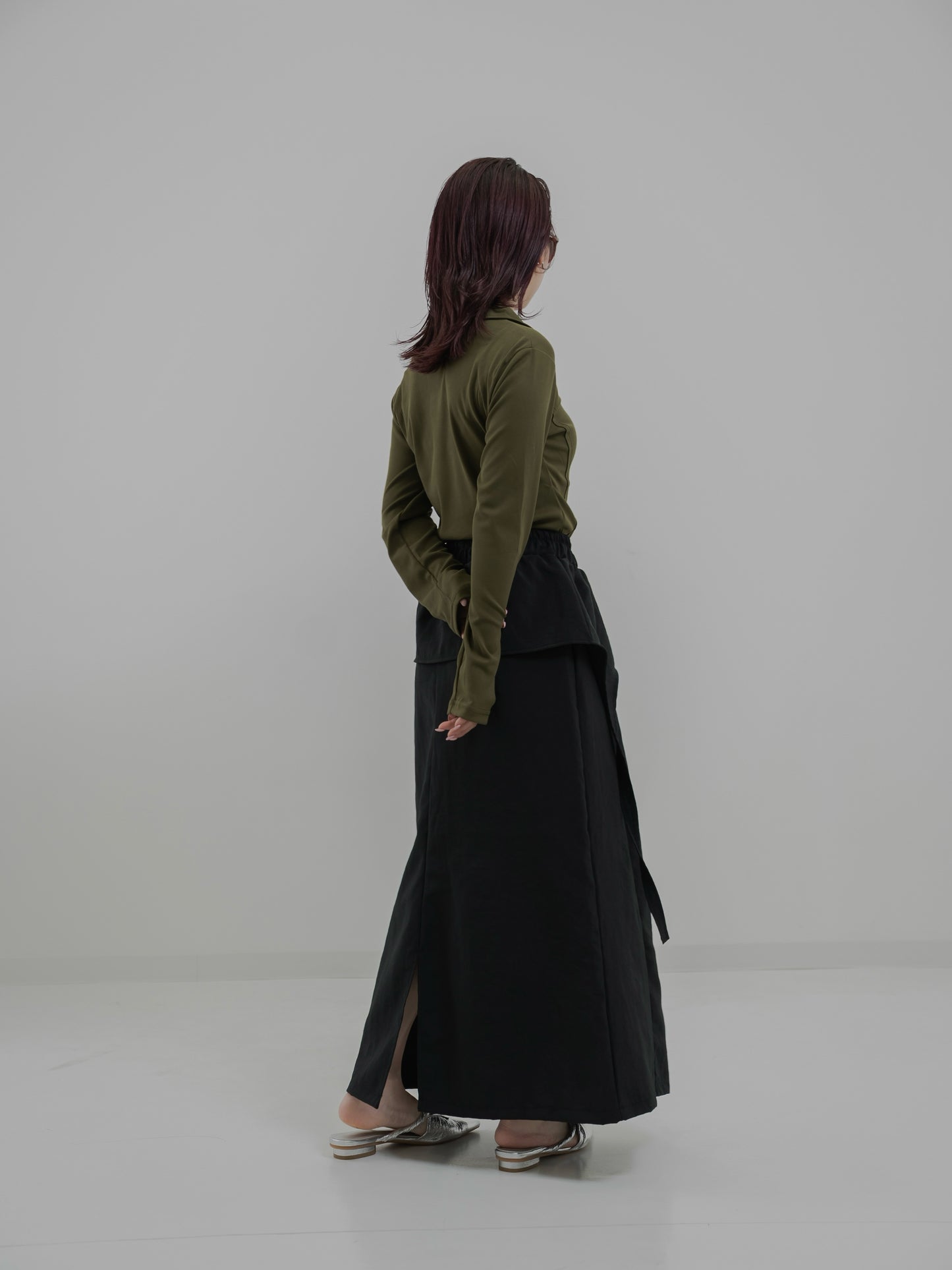 Double Wrap Button Skirt