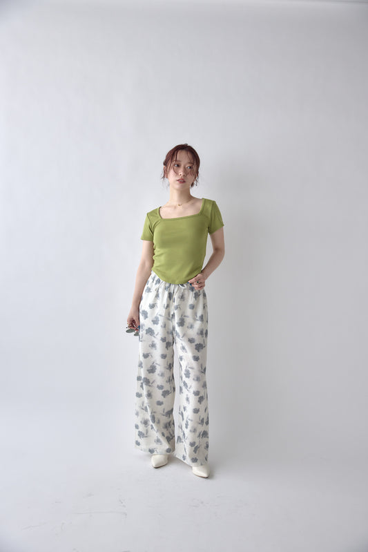 Soft Flower Easy Pants