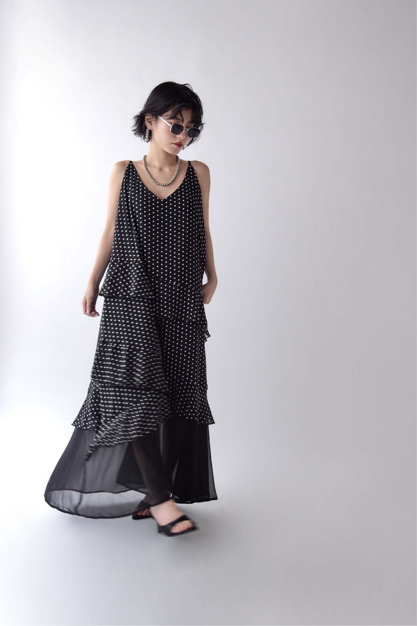 Dot Chiffon Cami Dress