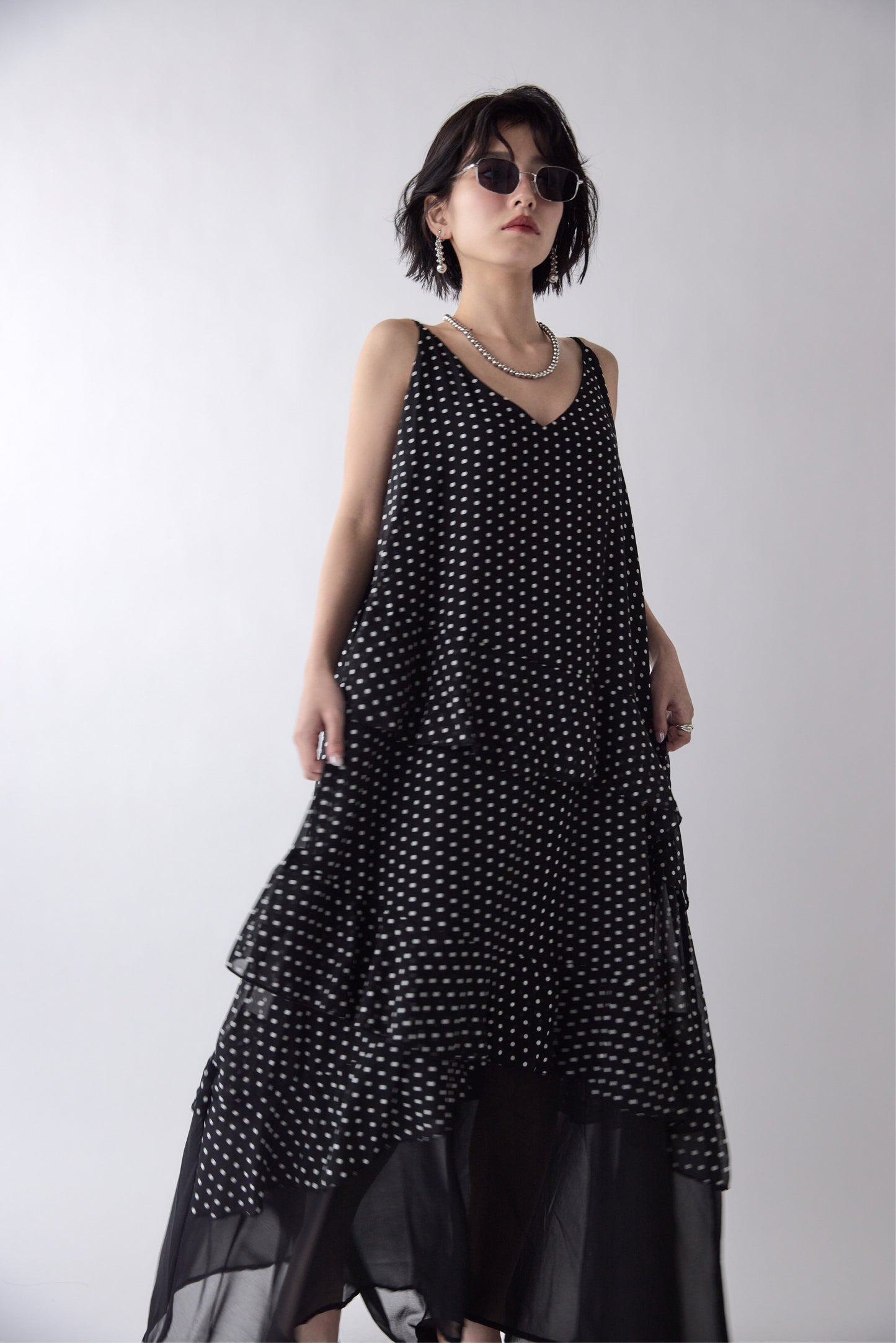 Dot Chiffon Cami Dress