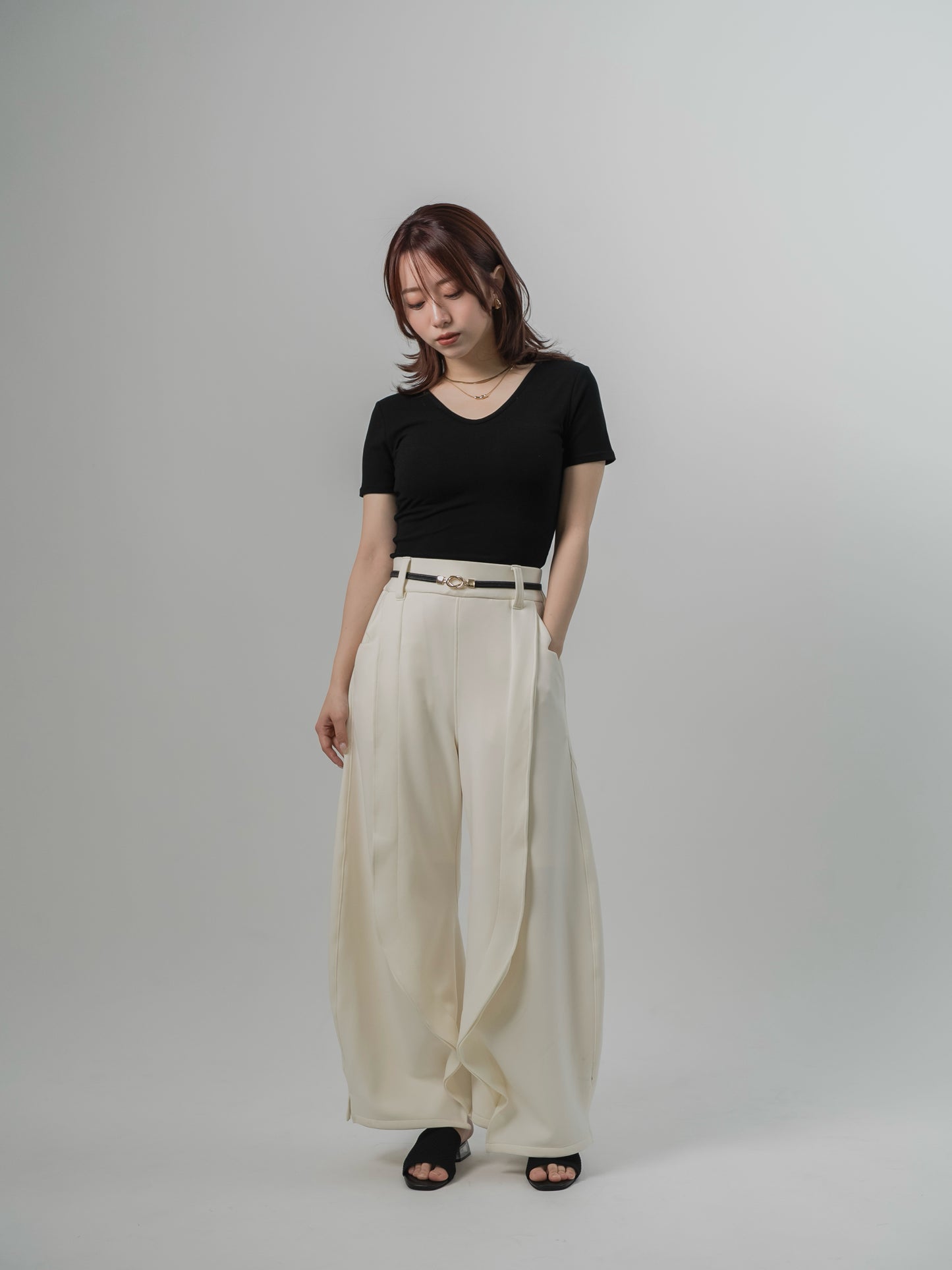 Circle Buckle Elastic Belt