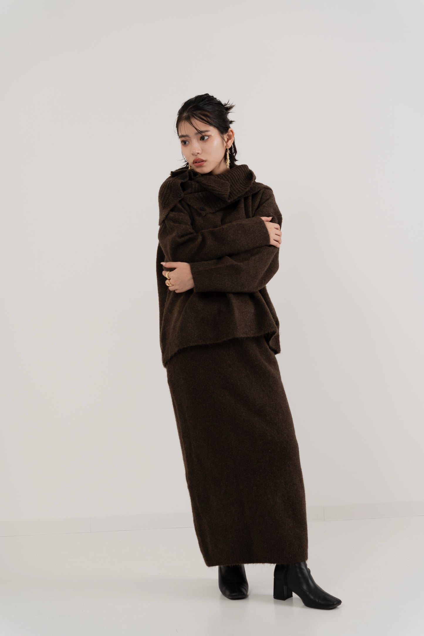 Modern Snood Knit Set – 3 Piece