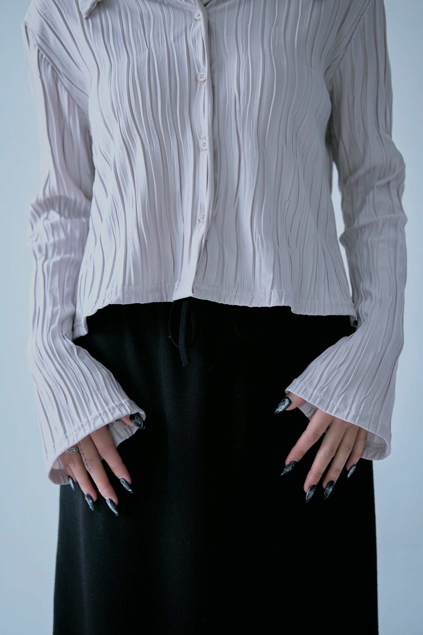 Striped Pleated Shirt