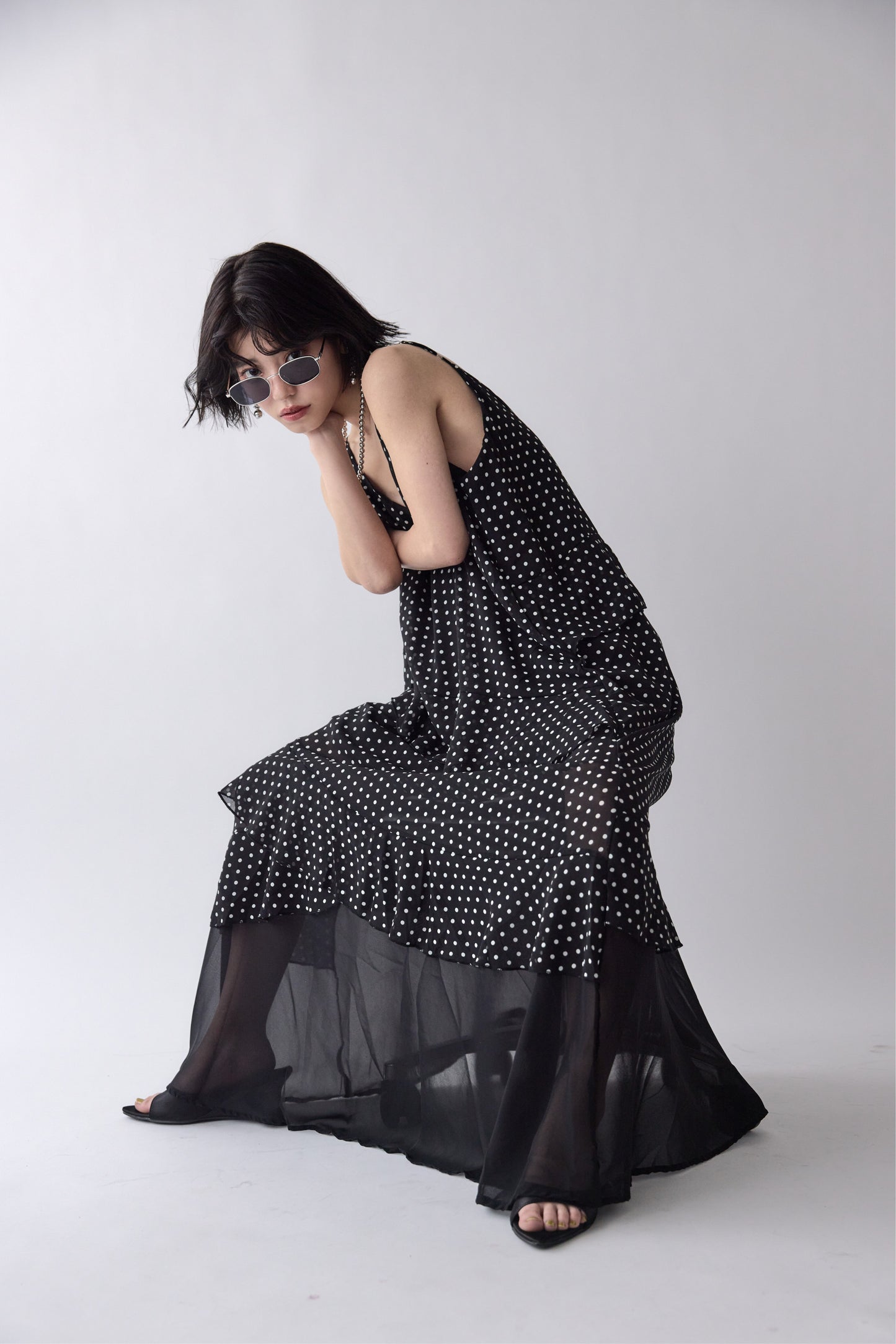 Dot Chiffon Cami Dress