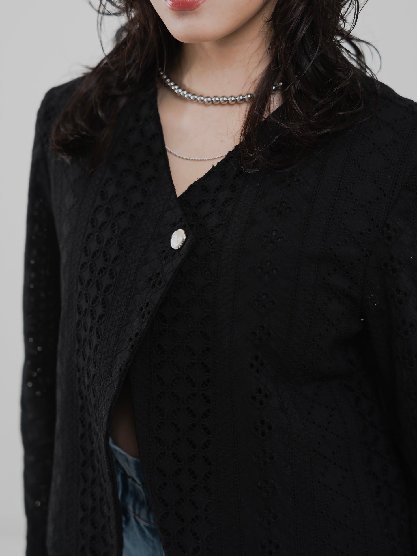 Embroidered lace jacket