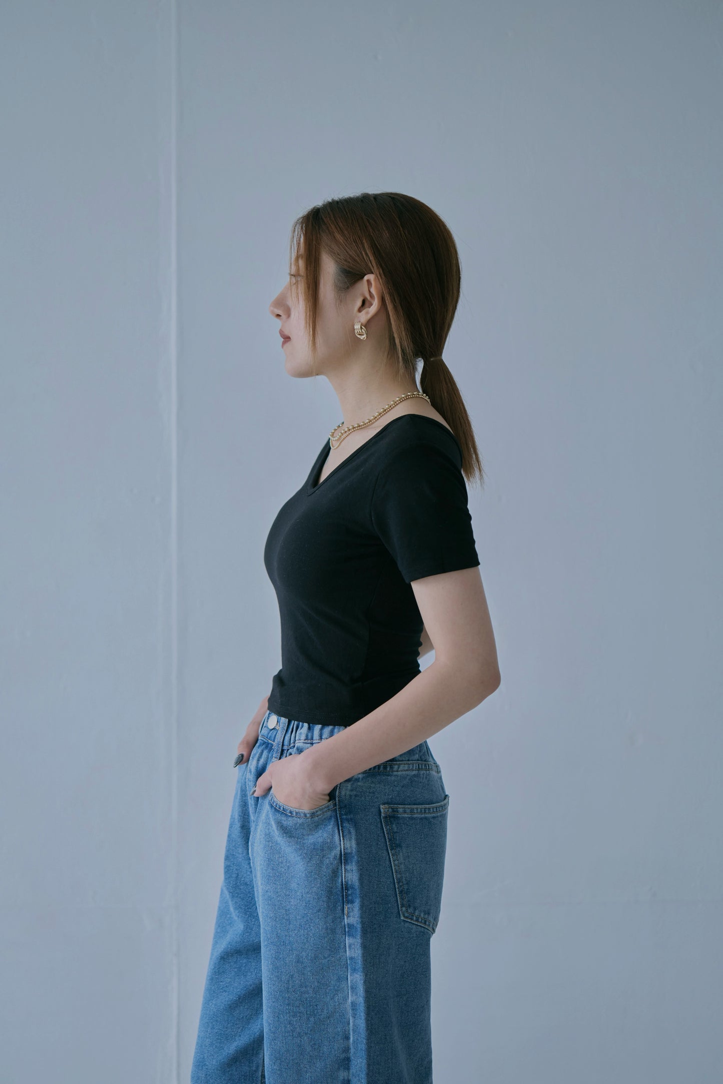 Padded Cropped T-shirt　