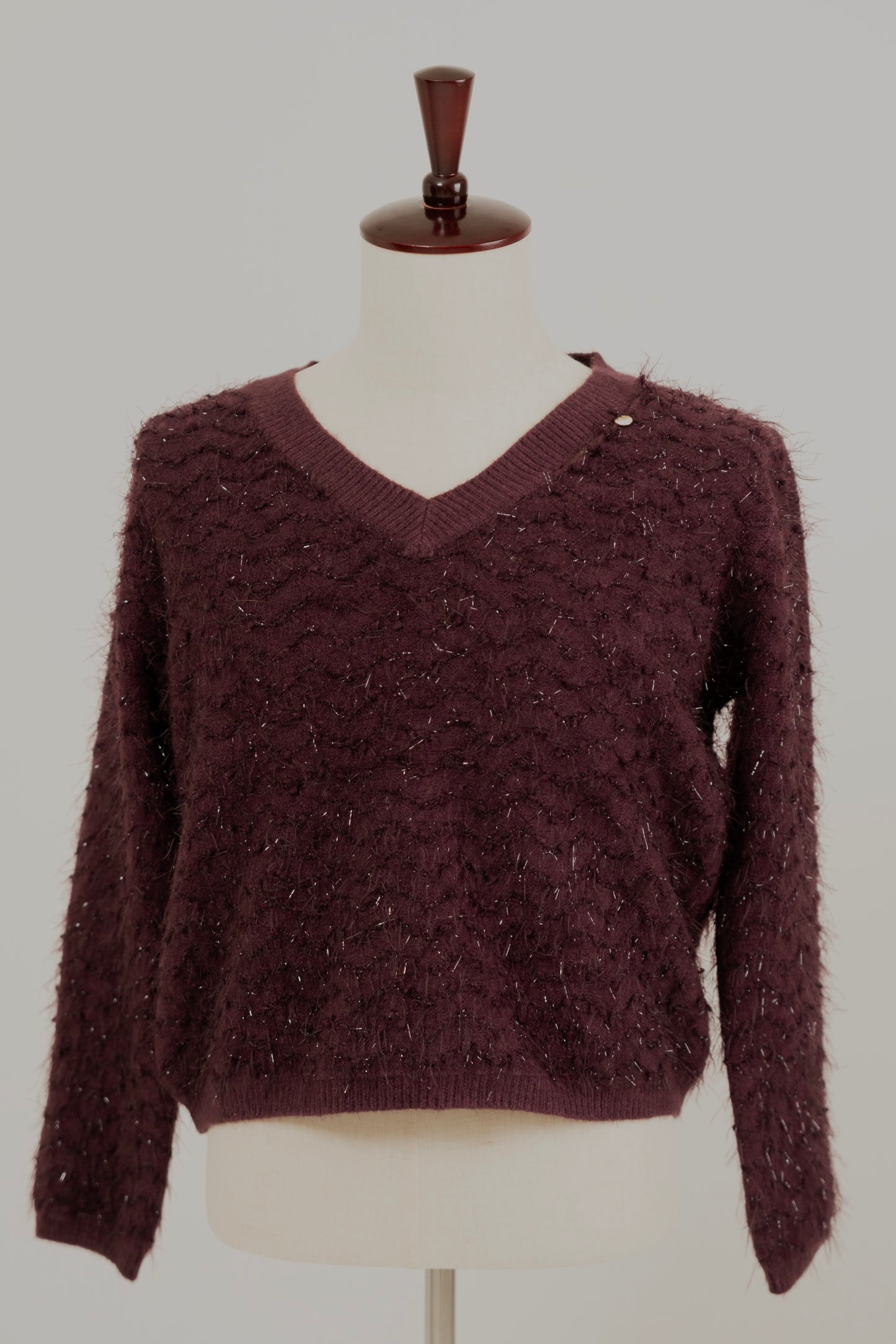 V-neck Glitter Knit