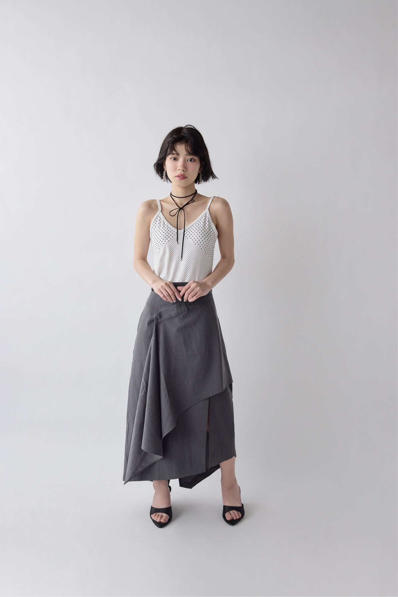 Asymmetry Wrap Skirt