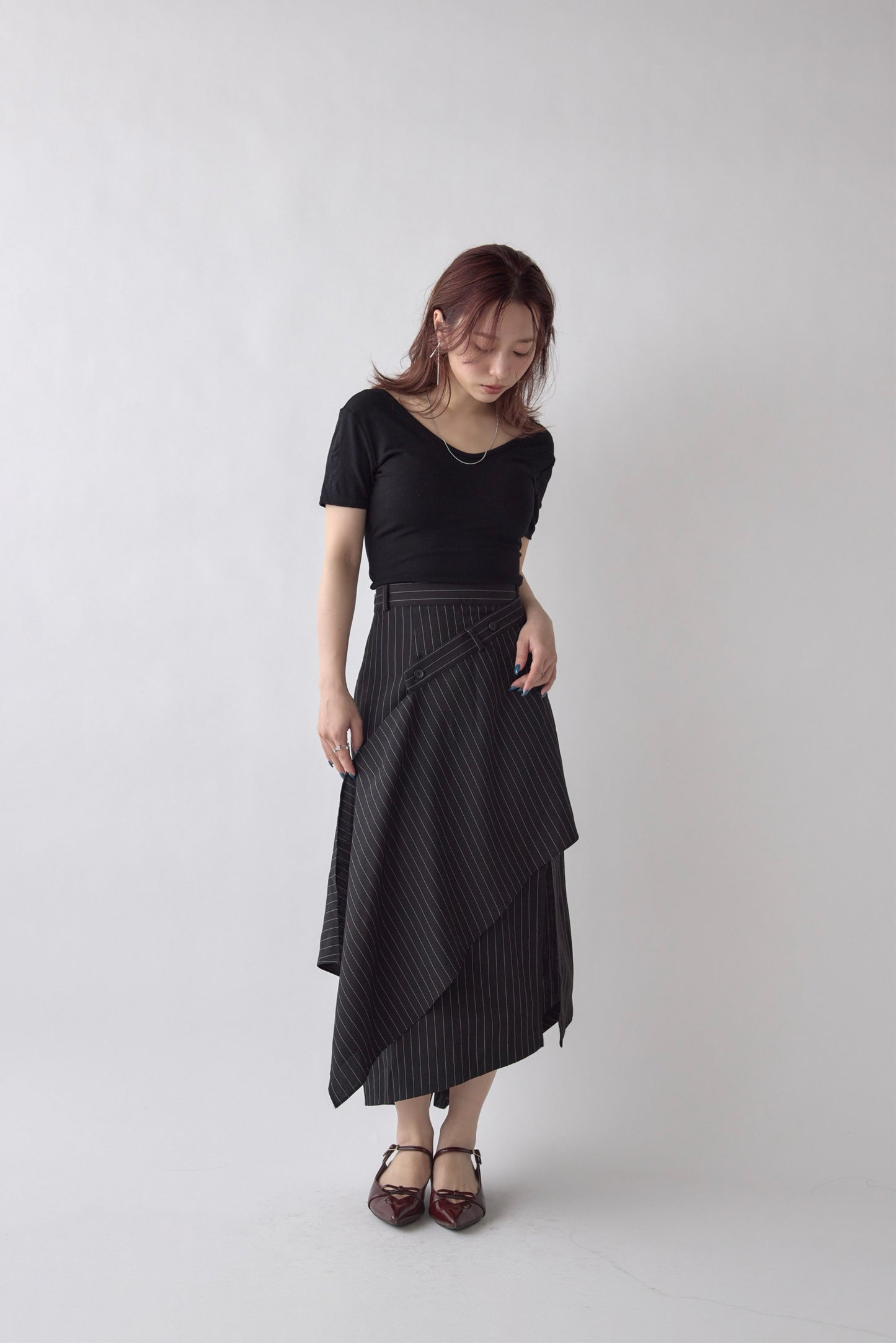 Asymmetry Wrap Skirt