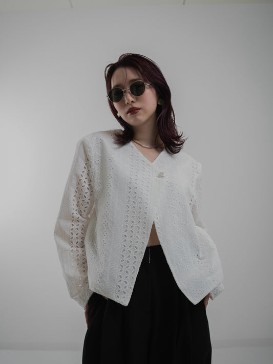 Embroidered lace jacket