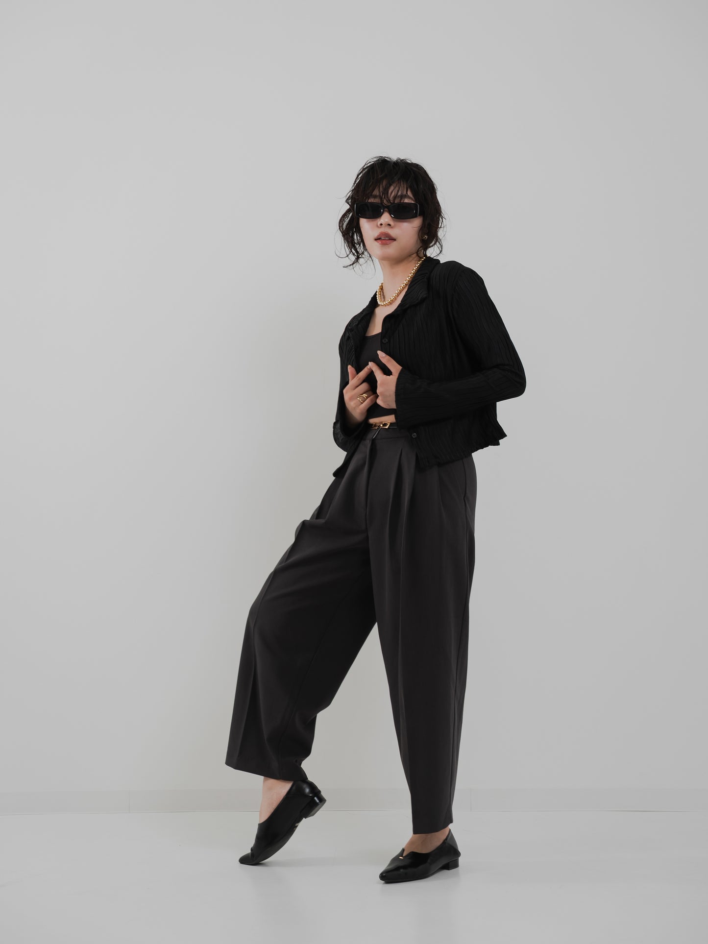 Striped Pleated Shirt