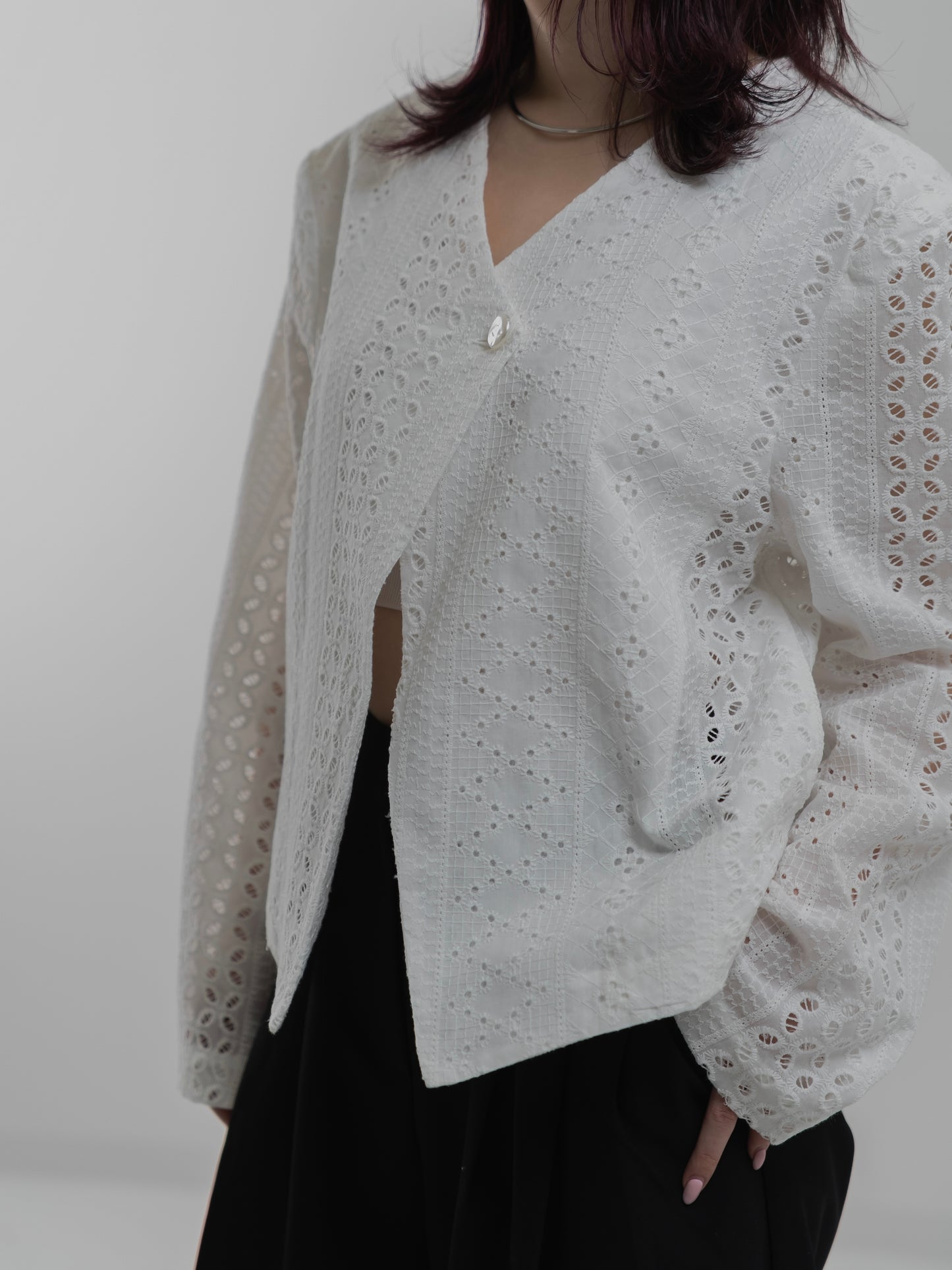 Embroidered lace jacket
