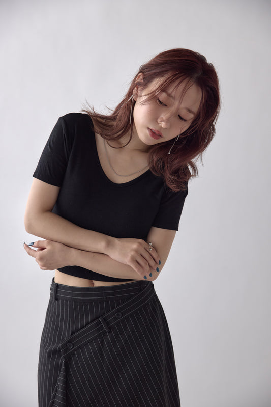 Padded Cropped T-shirt　